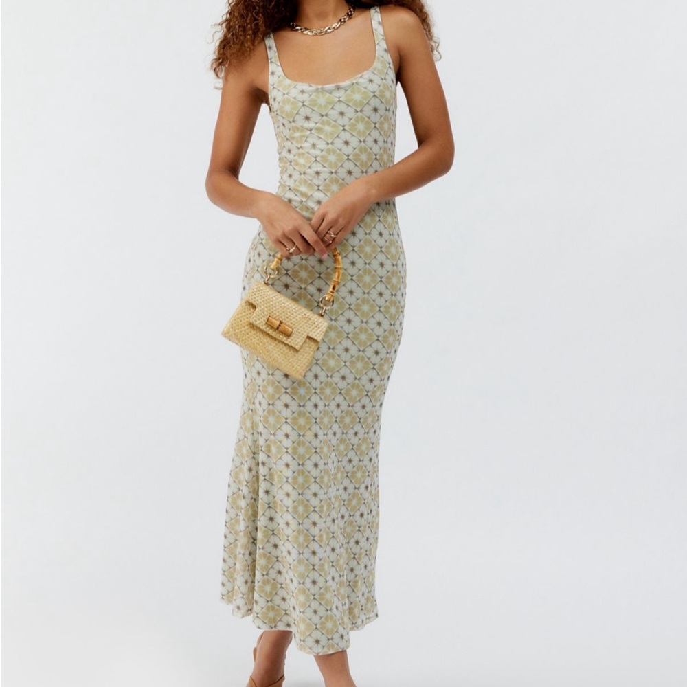 Urban Outfitters Green Sleeveless Sheath Dress